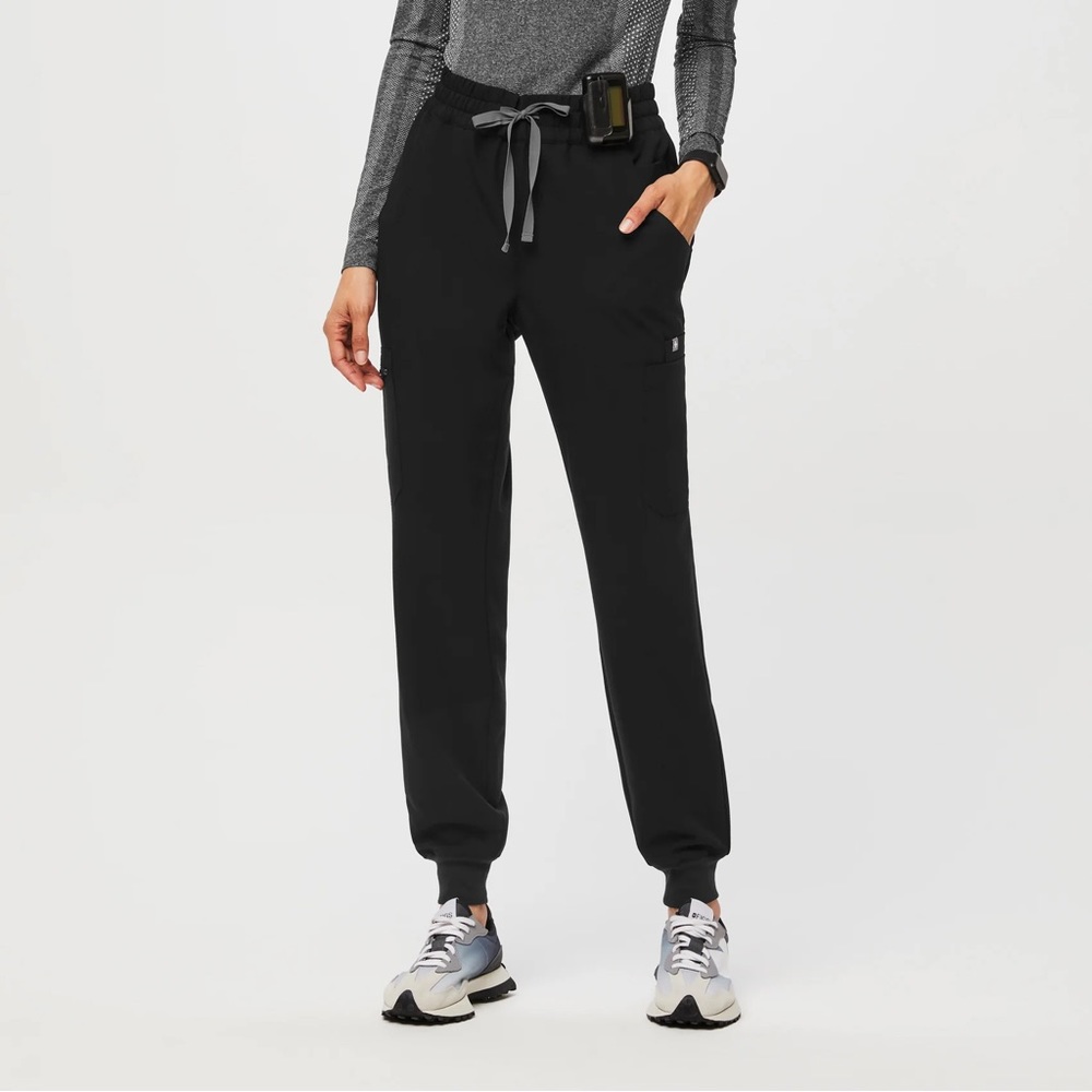 Figs Black Track Pants